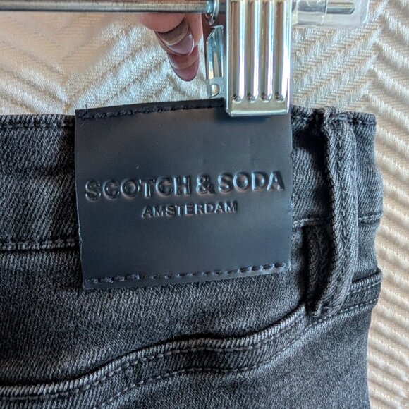Scotch & Soda Amsterdam Women's Black Jeans Size 10 Straight Stretch High Rise - Picture 3 of 10